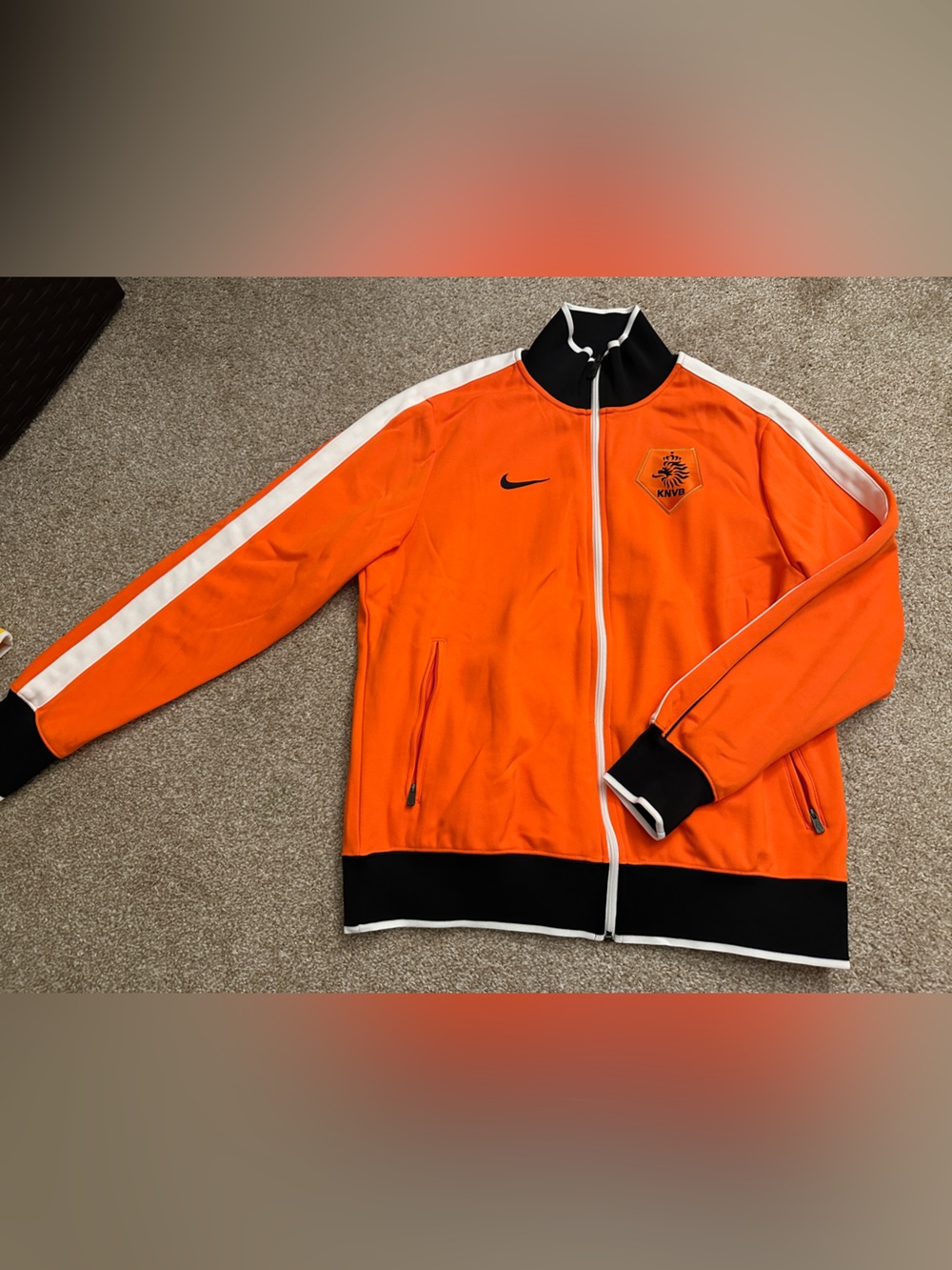 Nike Orange N98 Netherlands Soccer Jacket